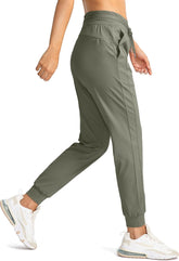 Women'S Joggers Pants with Zipper Pockets High Waisted Athletic Tapered Sweatpants for Women Workout Lounge